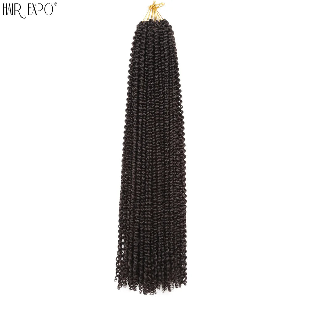 Crochet hair extensions single strand, long dark brown curly crochet texture