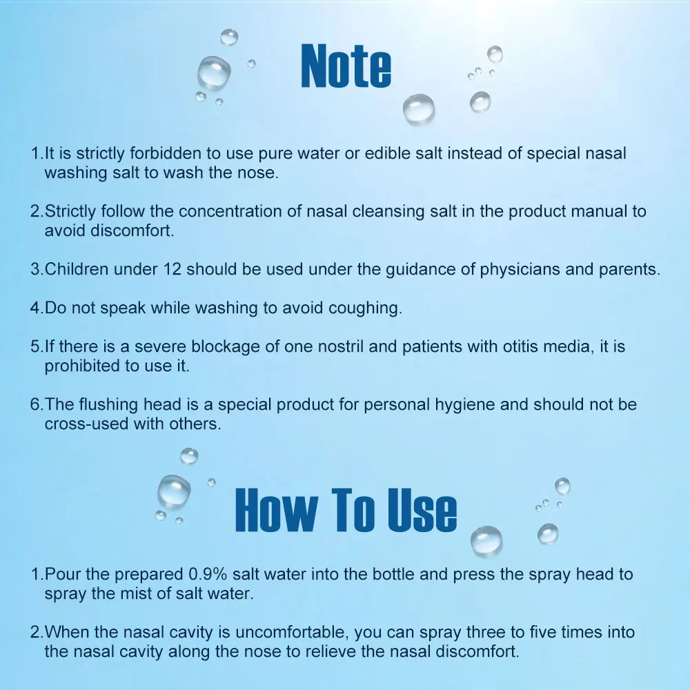 Professional Nasal Irrigator & Nose Wash Bottle — Rhinitis & Allergy Relief