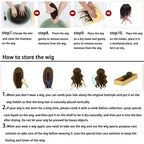 Curly hair bun piece cleaning instructions, dark curls in hand