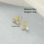Boucles d'oreilles pendantes bohème à pompons — Étoile de mer et coquillage