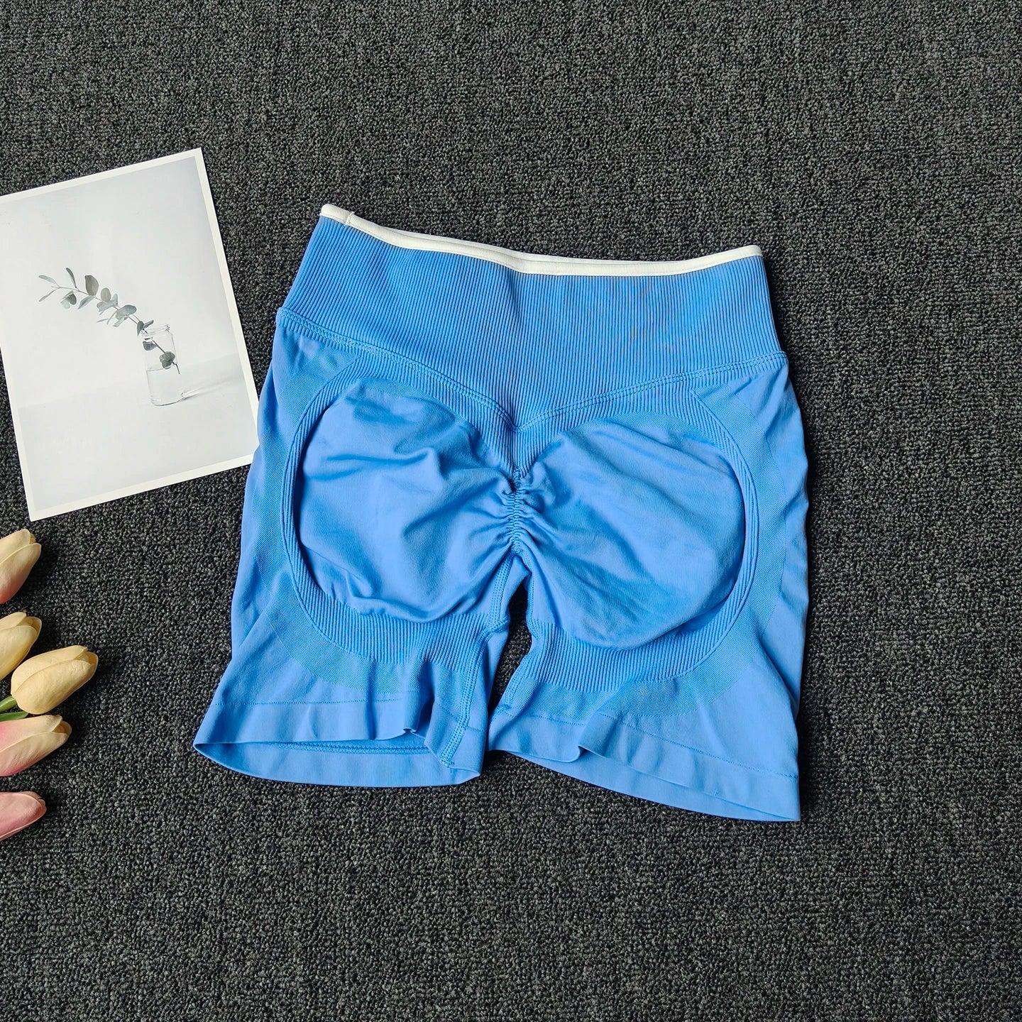 Seamless Yoga Bra & Shorts Set — Polyester