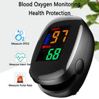 Non-Contact Infrared Thermometer & Finger Blood Oxygen Oximeter — LED Display