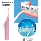 Portable High-Pressure Oral Irrigator — Manual Water Flosser for Teeth Cleaning