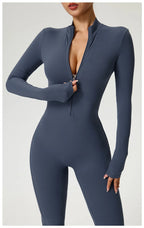 Long Sleeve Fitness Jumpsuit — Polyamide & Elastane