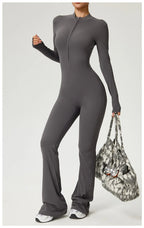 Long Sleeve Fitness Jumpsuit — Polyamide & Elastane