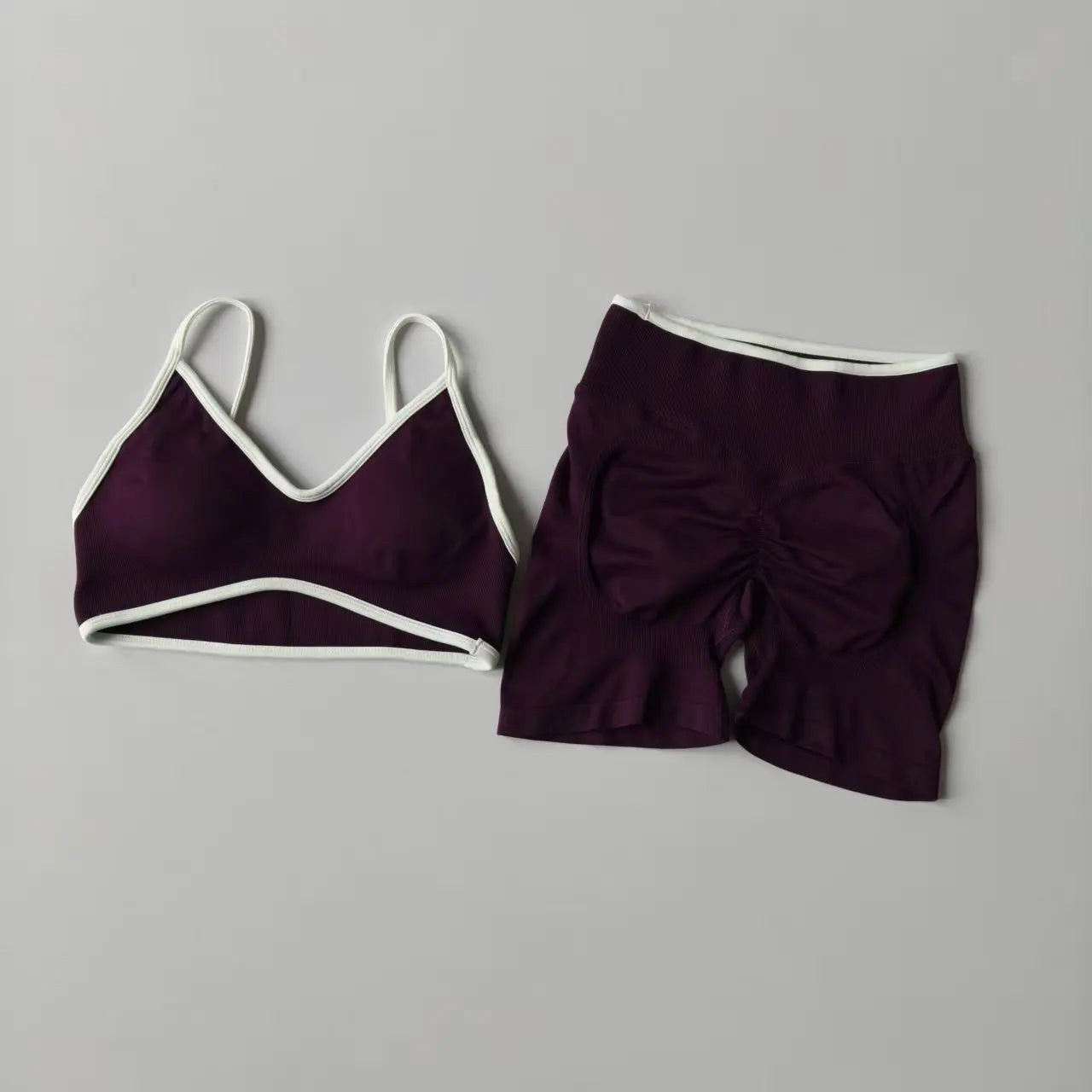 Seamless Yoga Bra & Shorts Set — Polyester