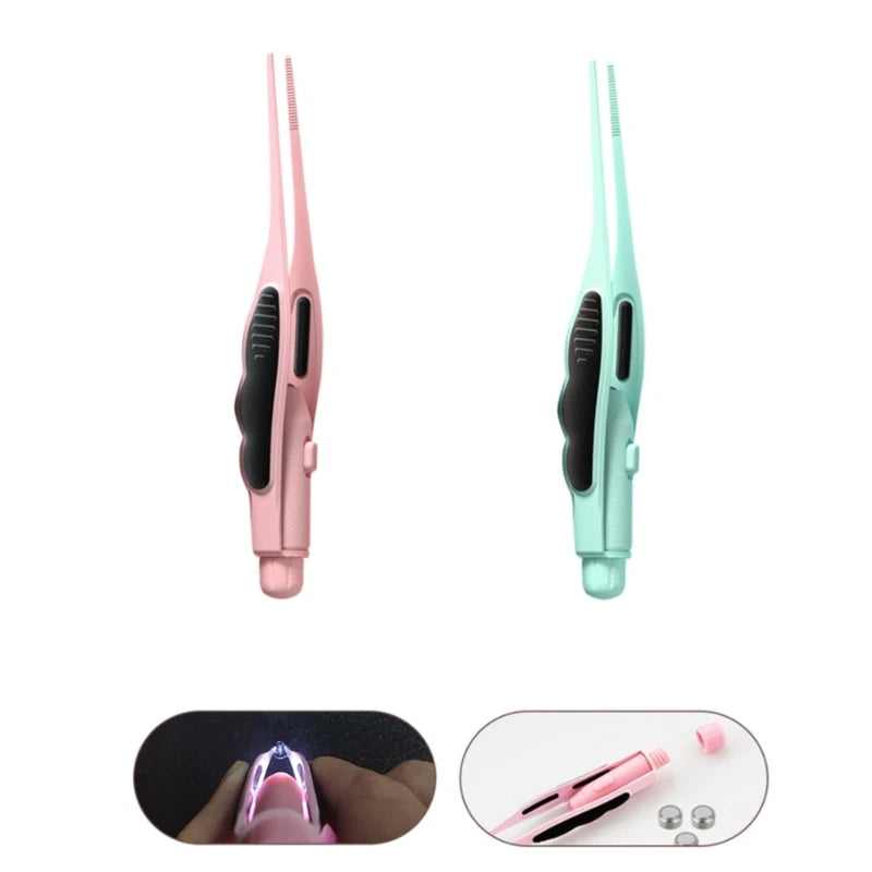 LED Ear Wax Removal Tweezers — Anti-Skid Earwax Cleaning Tool with Light