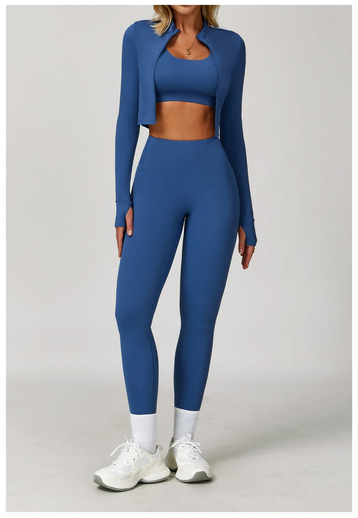 3-Piece Tracksuit Set — Nylon & Spandex