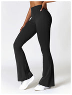 High Waist Flare Leggings — Nylon & Spandex