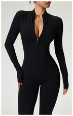 Long Sleeve Fitness Jumpsuit — Polyamide & Elastane