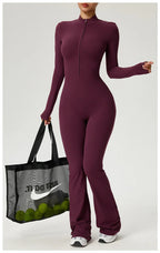 Long Sleeve Fitness Jumpsuit — Polyamide & Elastane