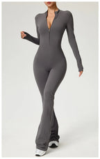 Long Sleeve Fitness Jumpsuit — Polyamide & Elastane