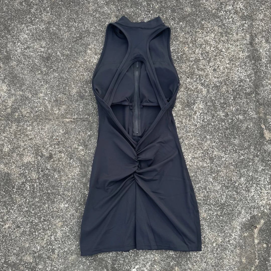 Scrunch Waist Yoga Jumpsuit — Nylon & Spandex