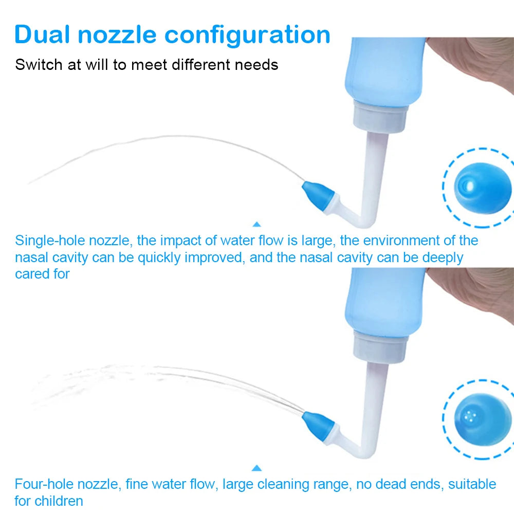 Professional Nasal Irrigator & Nose Wash Bottle — Rhinitis & Allergy Relief