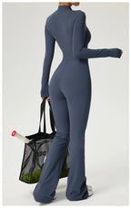 Long Sleeve Fitness Jumpsuit — Polyamide & Elastane