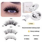 Magnetic faux mink eyelashes CT10-5 lash pair with applicator and storage box