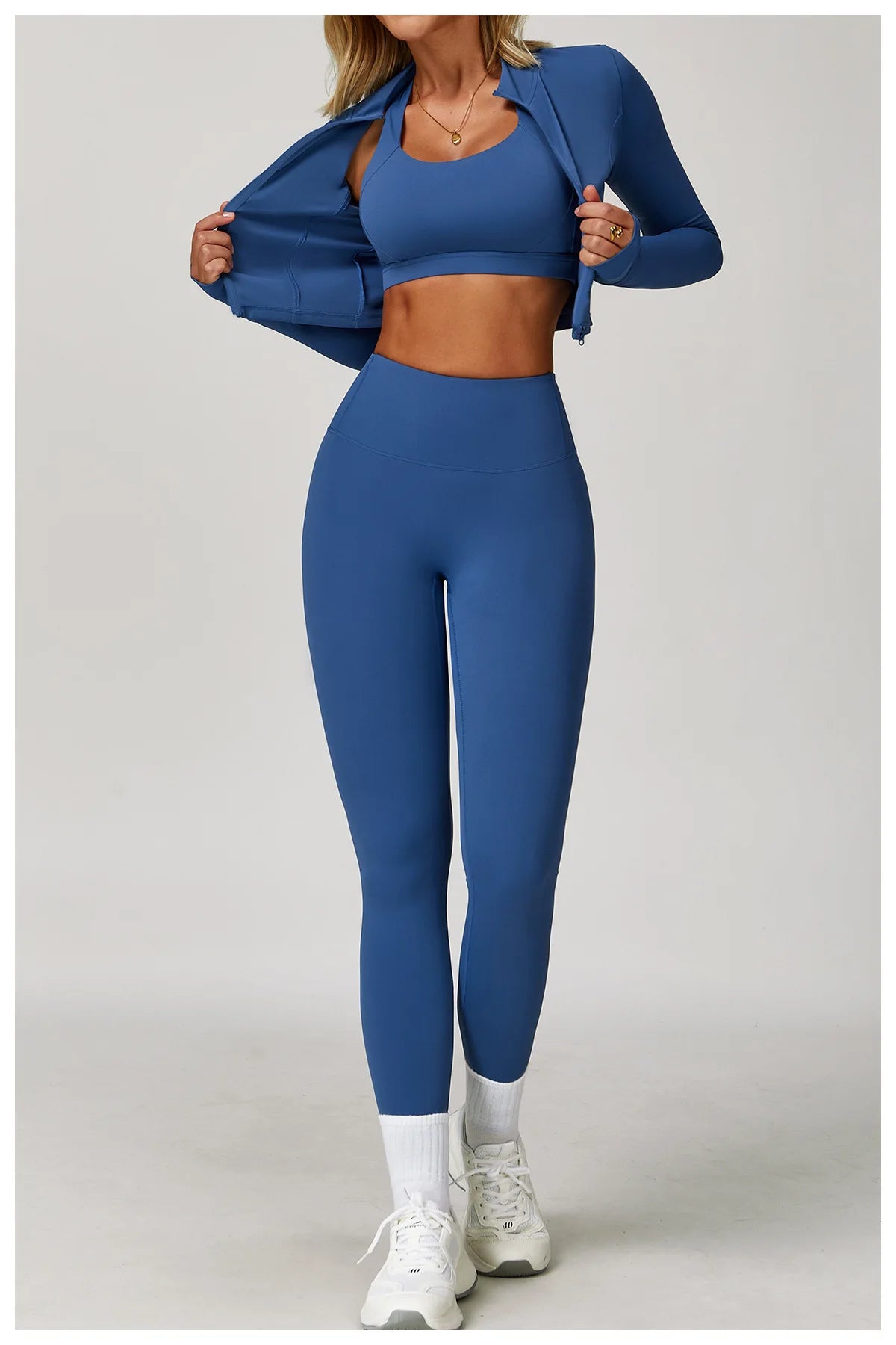 3-Piece Tracksuit Set — Nylon & Spandex
