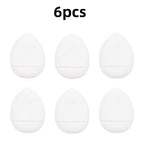 Mini finger puff sponge set in white, 6 pieces
