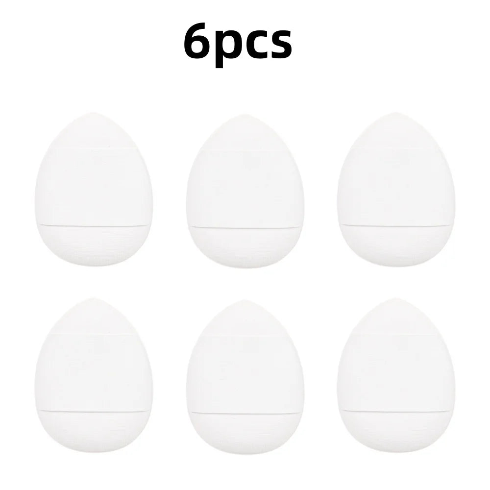 Mini finger puff sponge set in white, 6 pieces