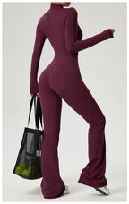 Long Sleeve Fitness Jumpsuit — Polyamide & Elastane
