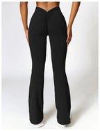 High Waist Flare Leggings — Nylon & Spandex