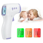 Non-Contact Infrared Forehead Thermometer — LED Display, Baby & Adult