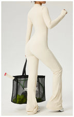 Long Sleeve Fitness Jumpsuit — Polyamide & Elastane