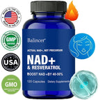 NAD+ Supplements with Resveratrol & Vitamin B3 — Cellular Wellness Boost