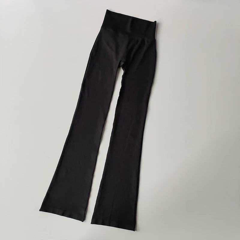 High Waist Micro Flare Leggings — Nylon