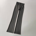 High Waist Micro Flare Leggings — Nylon