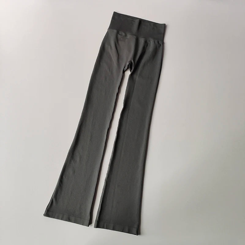 High Waist Micro Flare Leggings — Nylon