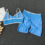 Seamless Yoga Bra & Shorts Set — Polyester