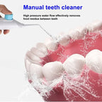 Portable High-Pressure Oral Irrigator — Manual Water Flosser for Teeth Cleaning