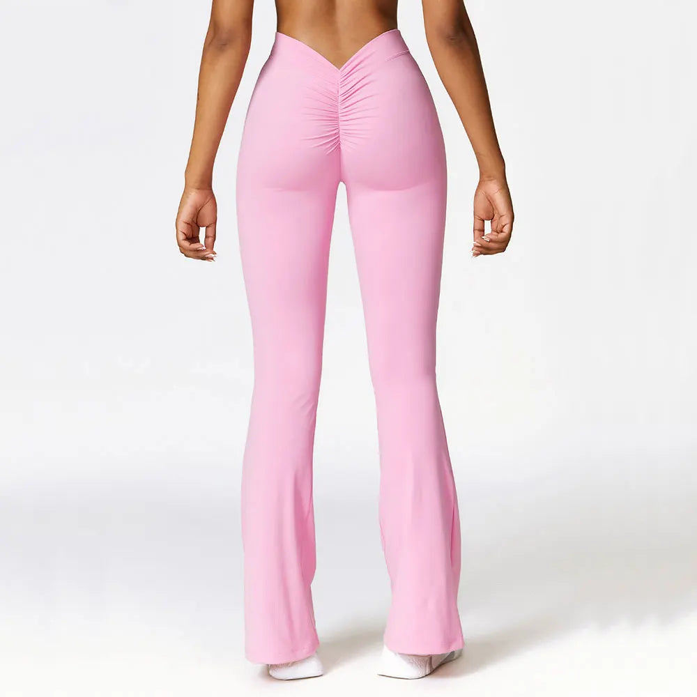 High Waist Flare Leggings — Nylon & Spandex