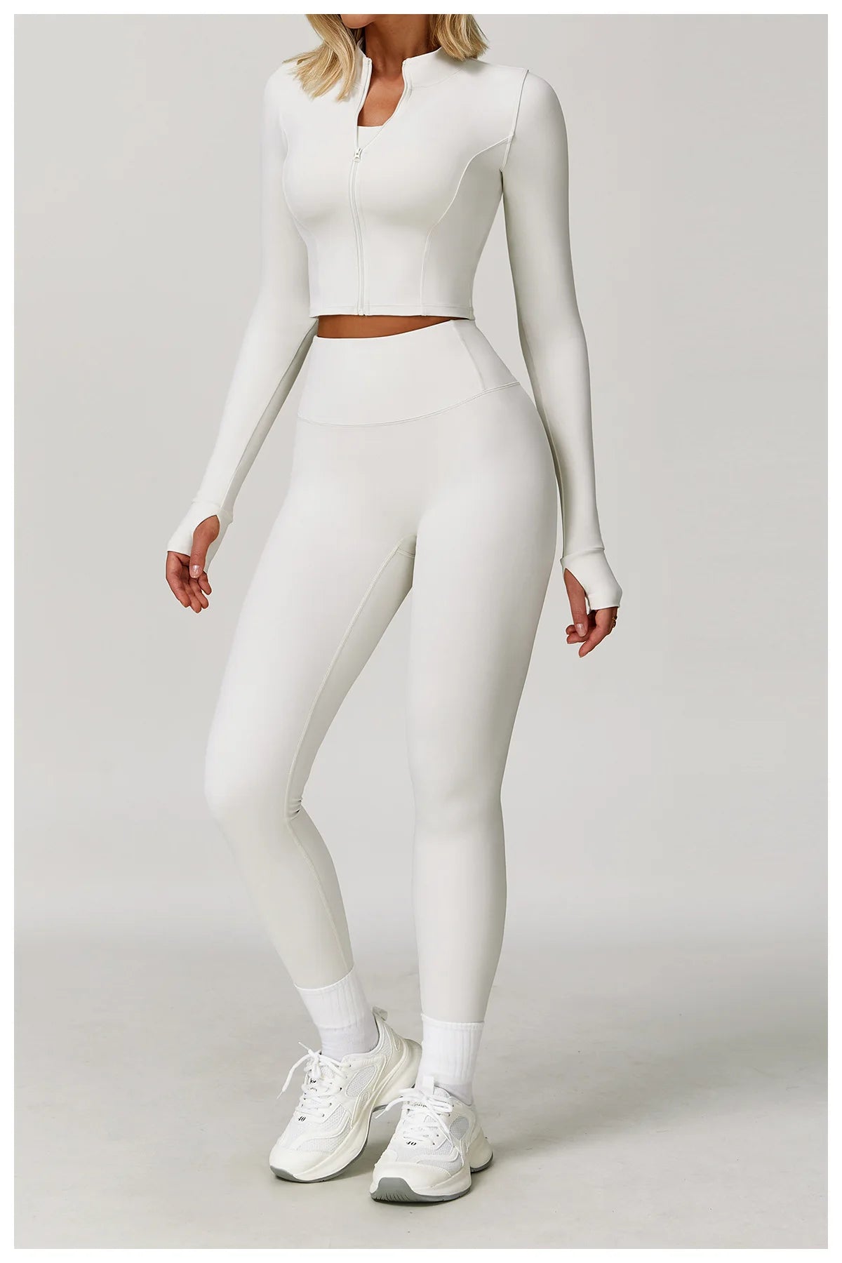 3-Piece Tracksuit Set — Nylon & Spandex