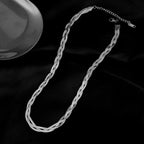 Silver snake chain necklace and bracelet set with small toggle clasp and chain links