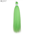 Pre-stretched braiding hair extension, synthetic 26-inch, neon green bundle
