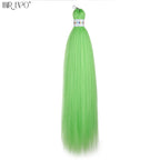 Pre-stretched braiding hair extension, synthetic 26-inch, neon green bundle