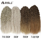 Set of water-wave crochet braid bundles: light gray, cream, brown, and dark brown