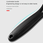Double-sided foot file handle with hanging hole and grip texture, black