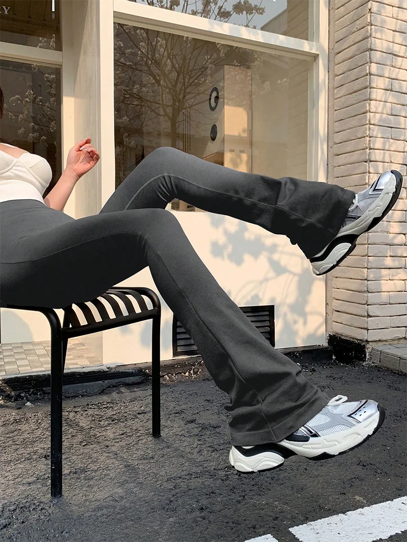 High Waist Micro Flare Leggings — Nylon