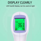 Non-Contact Infrared Forehead Thermometer — LED Display, Baby & Adult