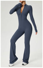 Long Sleeve Fitness Jumpsuit — Polyamide & Elastane