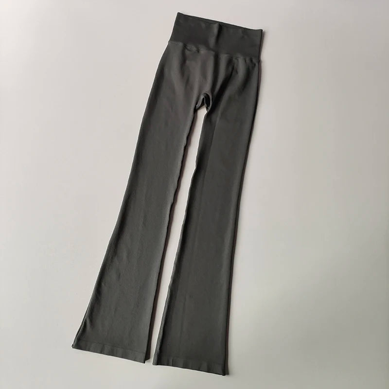 High Waist Micro Flare Leggings — Nylon