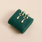 Gold-tone lava drip drop earrings