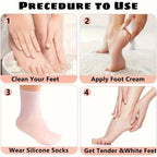 Silicone Moisturising Foot Socks — 2 Pack, Dry & Cracked Heel Care