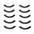 Eyelash curler replacement pads, black curved silicone strips (8)