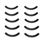 Eyelash curler replacement pads, black curved silicone strips (8)