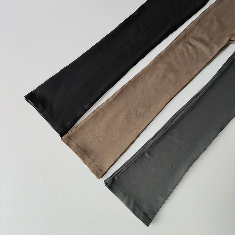 High Waist Micro Flare Leggings — Nylon