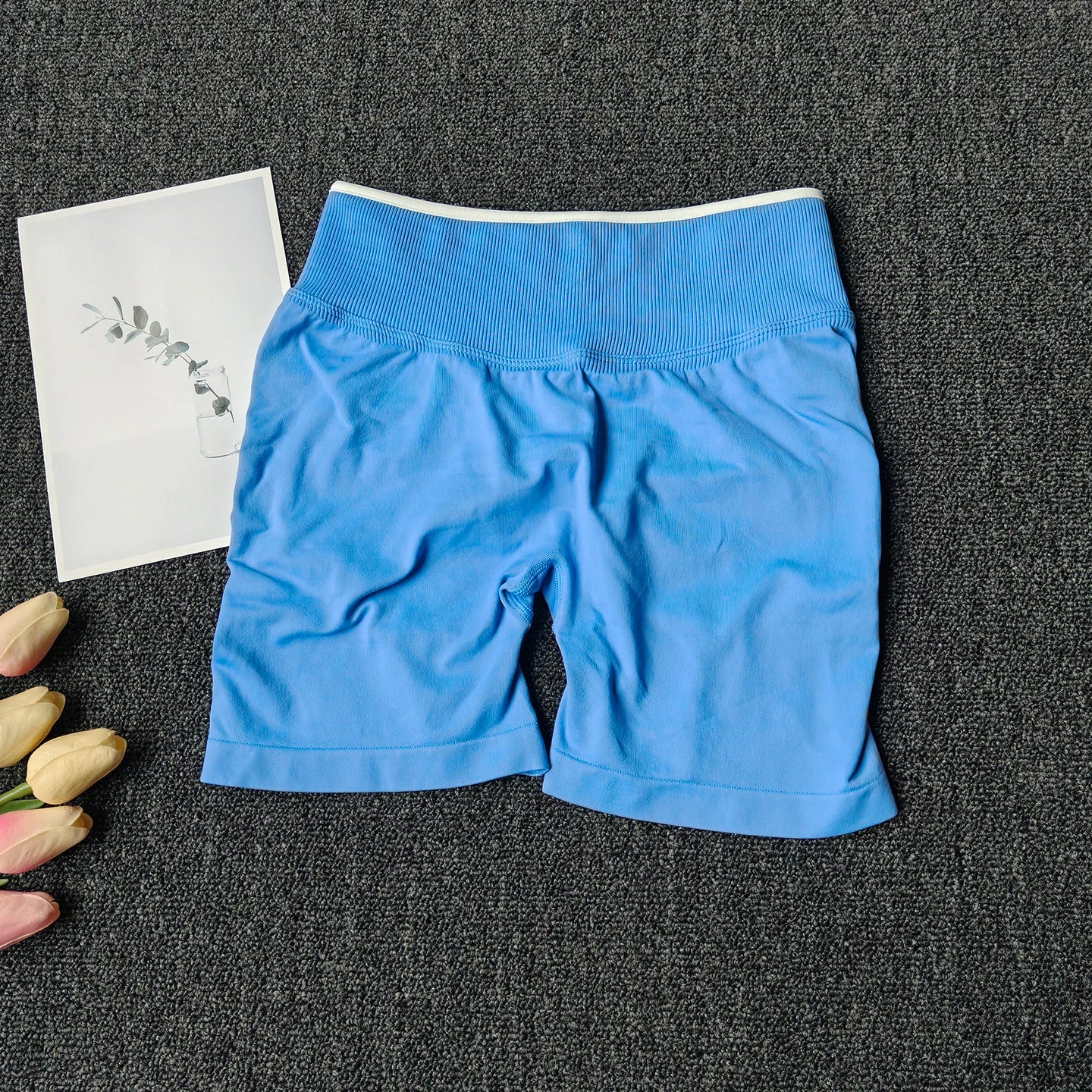 Seamless Yoga Bra & Shorts Set — Polyester